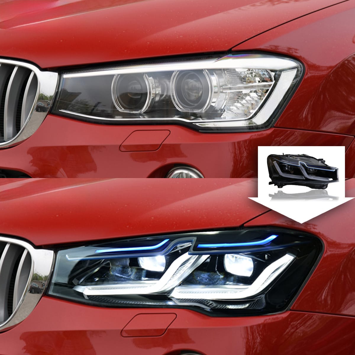 BMW F25 F26 LED Headlights Upgrade Kit 11-17