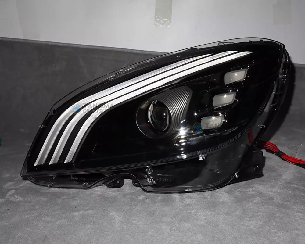 W251 LED Headlight Upgrade Dynamic DRL Three-Bar Lens