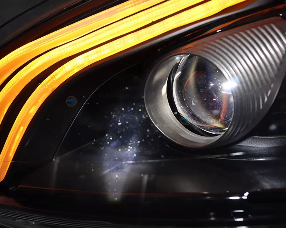 W251 LED Headlight Upgrade Dynamic DRL Three-Bar Lens
