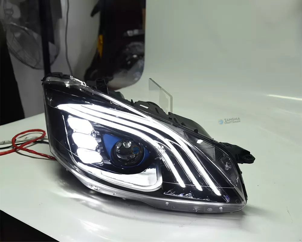 W221 LED Headlights Upgrade with DRL & 3-in-1 Turn Signal