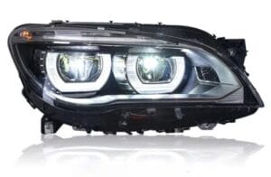 F01 LED Headlight Assembly M5 Style Blue Eyebrow