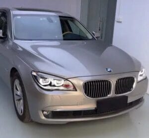 F01 LED Headlight Assembly M5 Style Blue Eyebrow