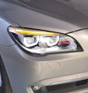 F01 LED Headlight Assembly M5 Style Blue Eyebrow