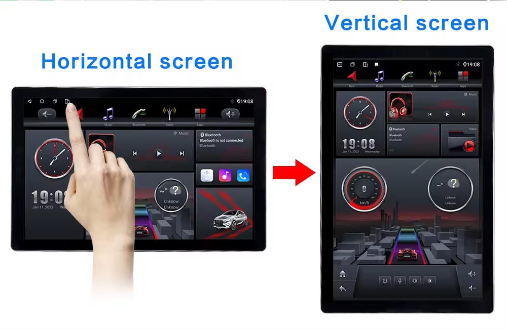 13 Inch Rotating Android Car Stereo with 1920x1200 Screen