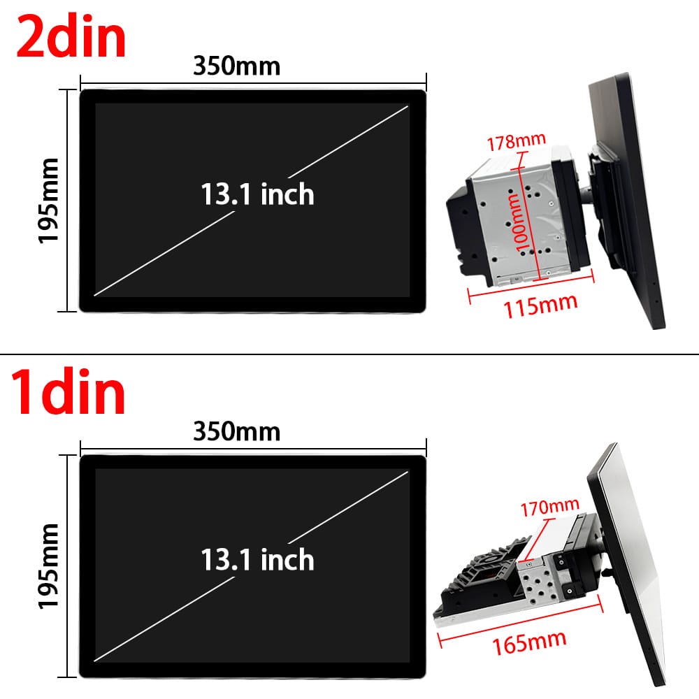 13 Inch Rotating Android Car Stereo with 1920x1200 Screen
