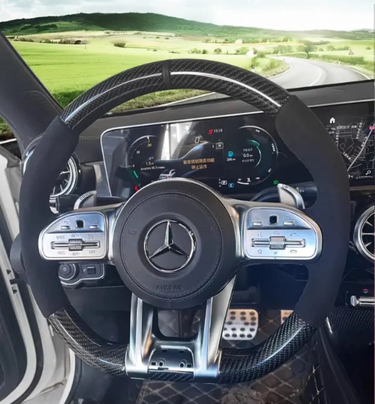 Carbon Fiber Benz Steering Wheel
