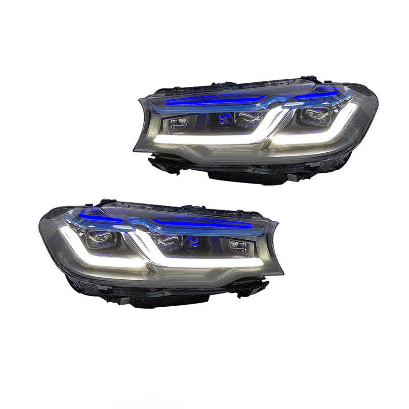 BMW G30 Blue Eyebrow Headlights | 18-20 5 Series M5 Style - Image 3