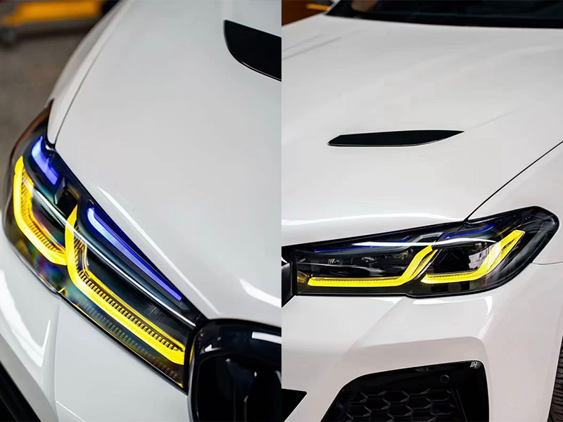 BMW G30 Blue Eyebrow Headlights