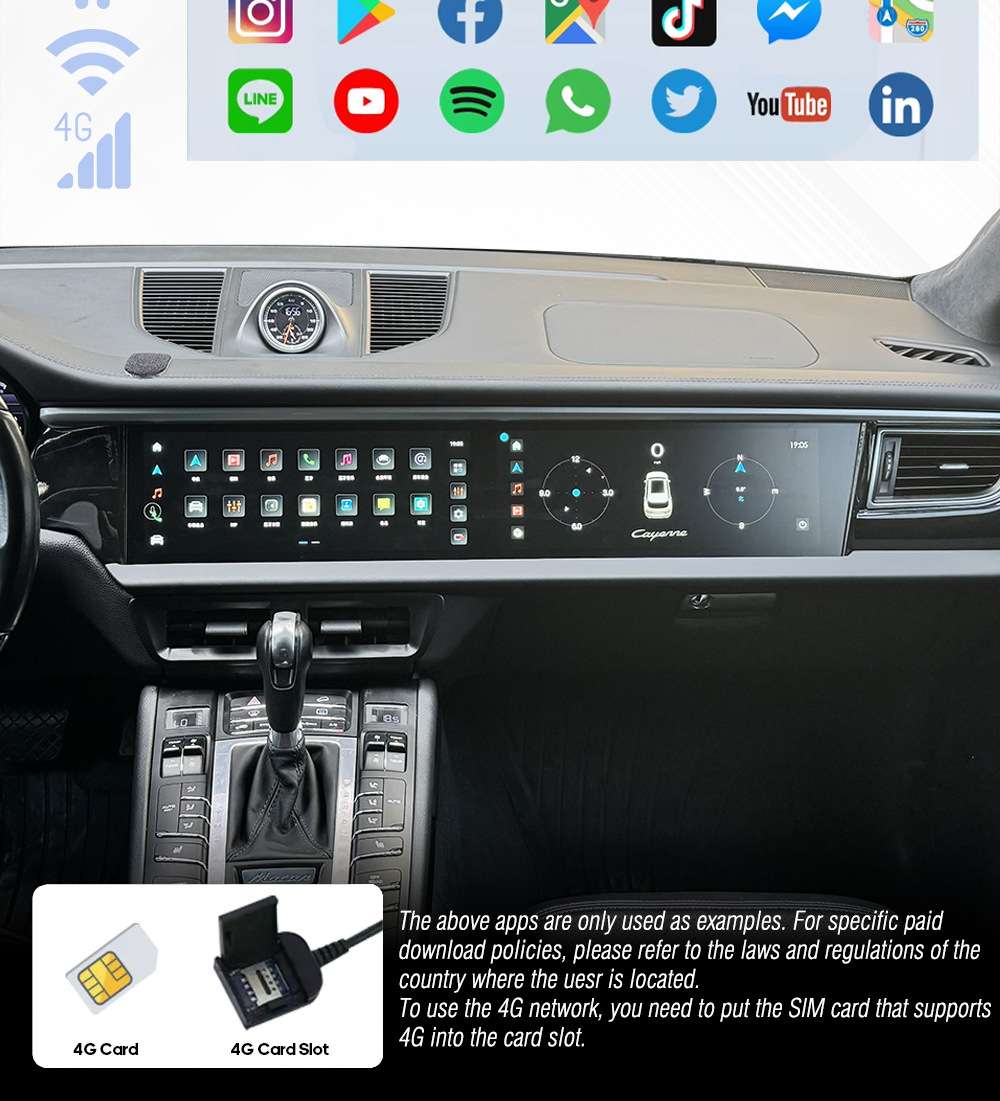 Porsche Macan dual screen 2014-17 upgraded new central control navigation HD screen