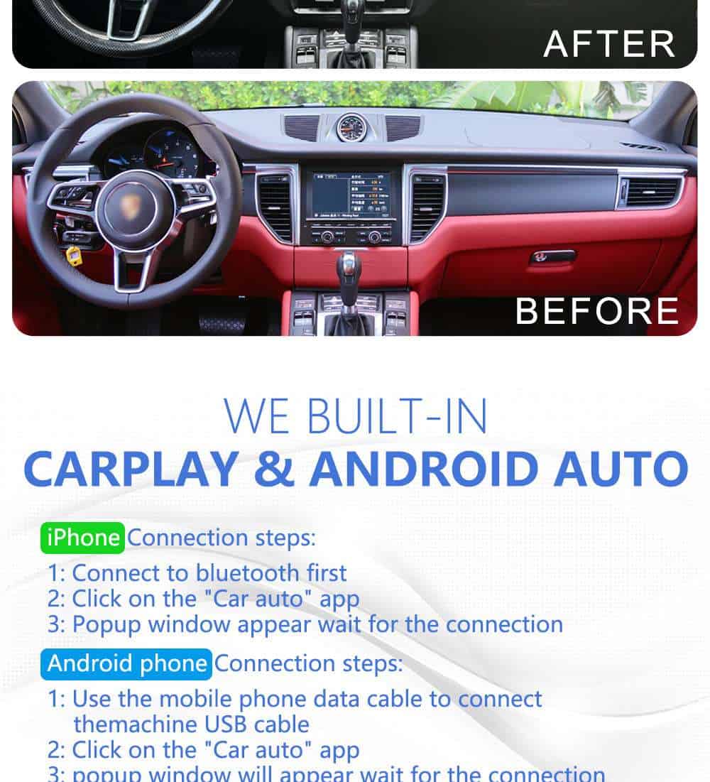 Porsche Macan dual screen 2014-17 upgraded new central control navigation HD screen