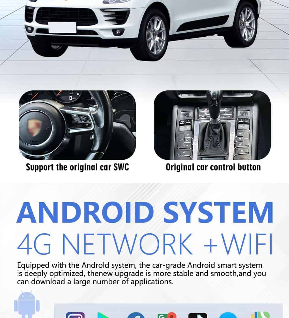 Porsche Macan dual screen 2014-17 upgraded new central control navigation HD screen