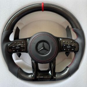 Benz Carbon Fiber Steering Wheel 809 Assembly Upper Lower Carbon Fiber Trim – High-Quality Mercedes Benz Custom Interior Modification, Perfect OEM Fitment | TANGMA CRAFTSMAN