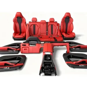 BMW X5 interior modification kit (2010-2024 models) | Automotive grade calfskin craft Bordeaux red (ISO 17025 wear test) | Original car HUD/ambience light non-destructive calibration | Including VOC environmental protection report + touch durability verification | TANGMA CRAFTSMAN