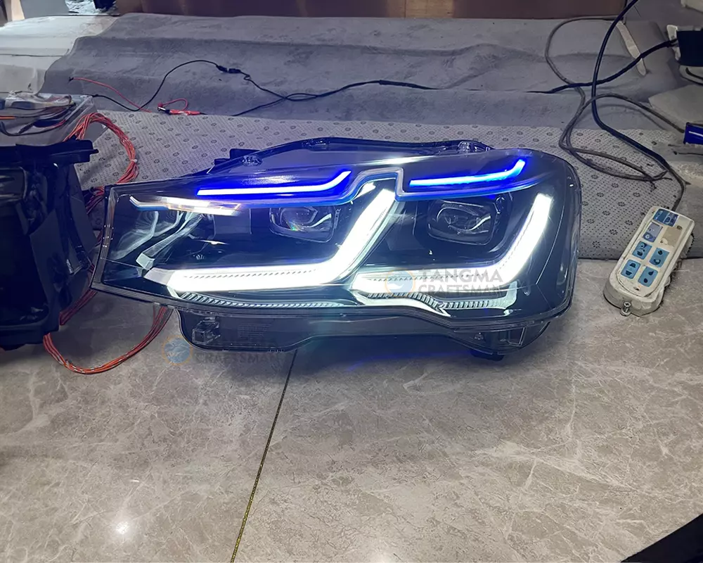 &nbsp;BMW X3 F25 Headlight Upgrade LED DRL Blue Eyebrow