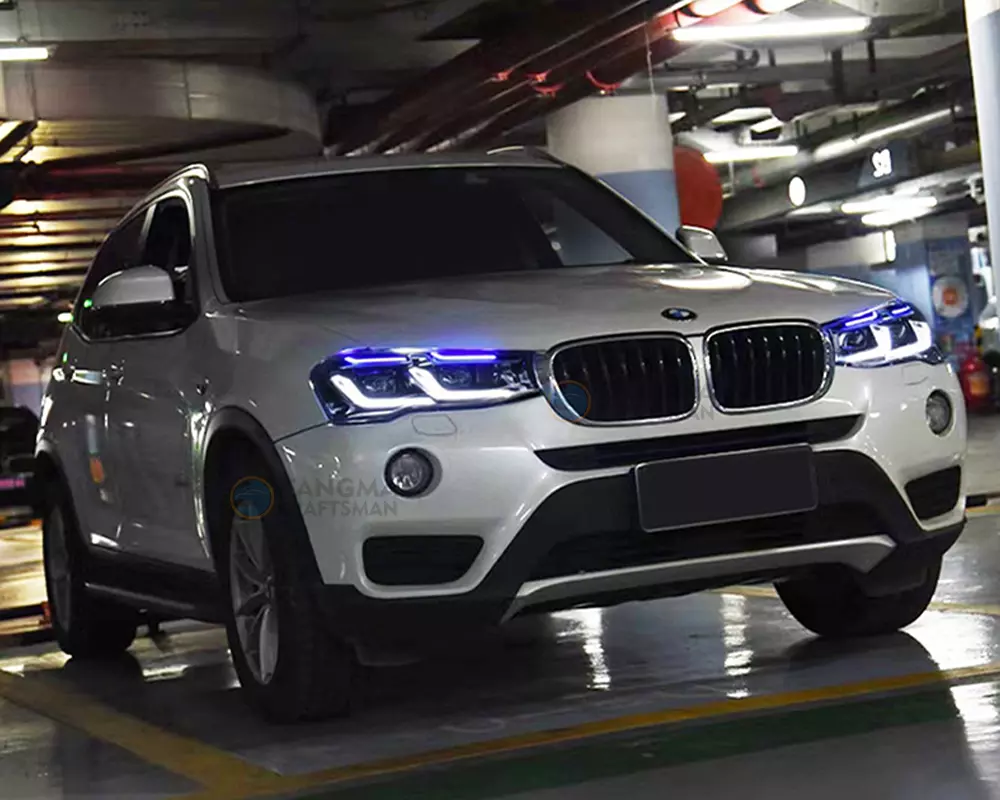 &nbsp;BMW X3 F25 Headlight Upgrade LED DRL Blue Eyebrow