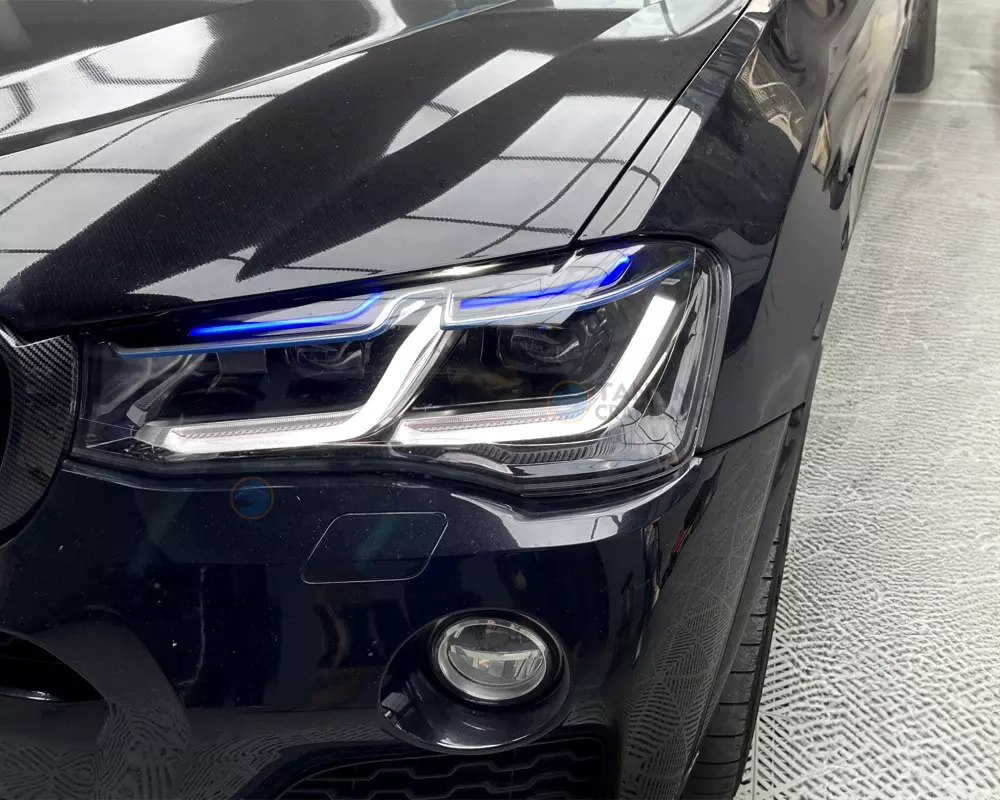 &nbsp;BMW X3 F25 Headlight Upgrade LED DRL Blue Eyebrow