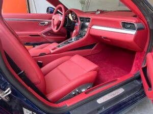 Porsche Pomegranate Red Interior
