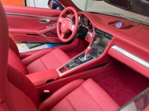 Porsche Pomegranate Red Interior