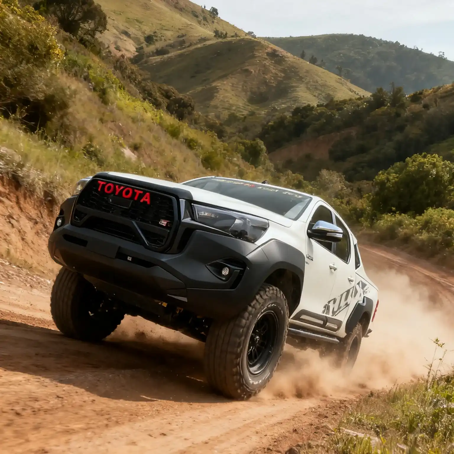 Toyota Hilux Revo Rocco Upgrade Kit | 2016-2020 Old to New GR Front Bumper Grille Body Kit Headlights Taillights