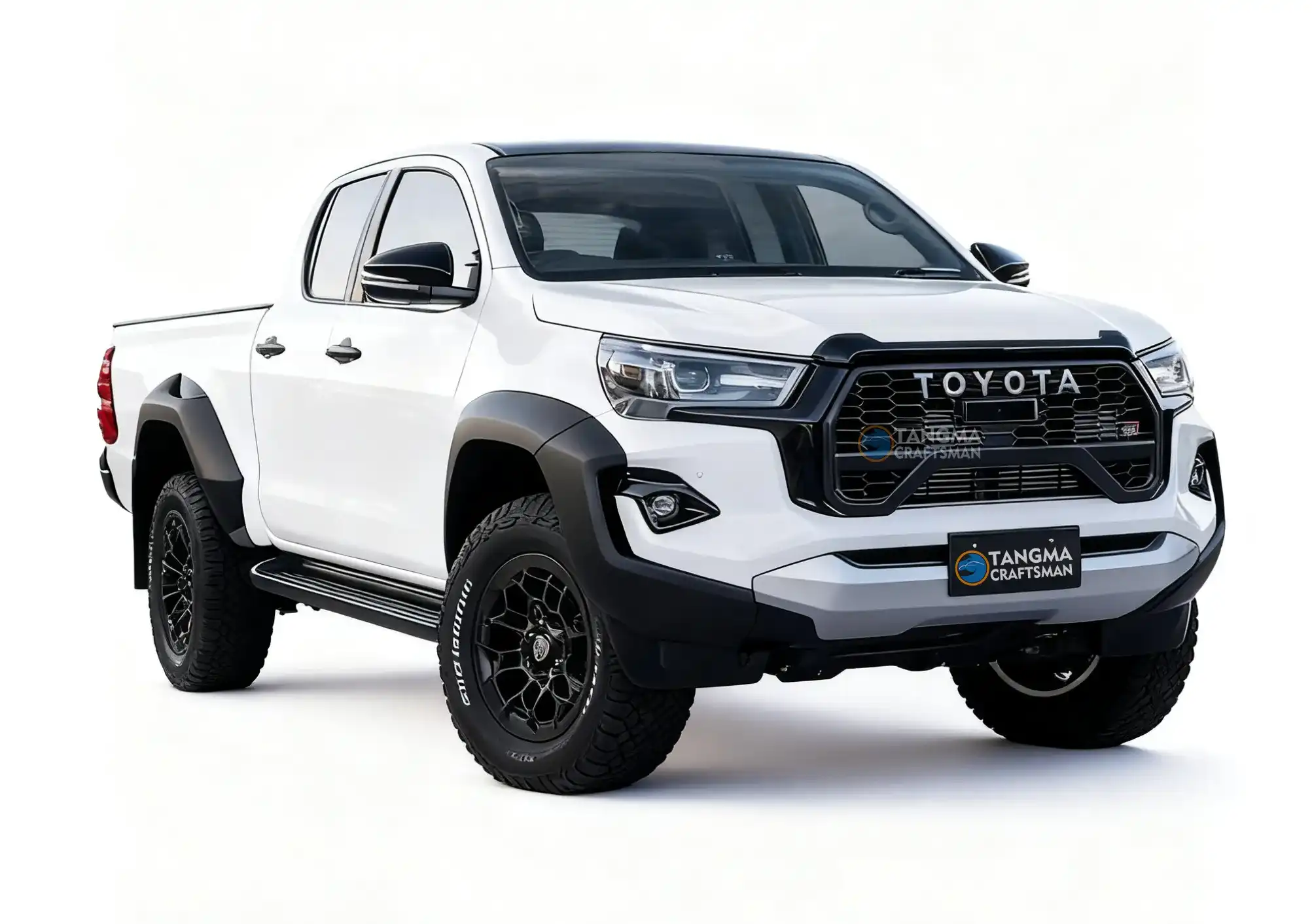 Toyota Hilux Revo Rocco Upgrade Kit | 2016-2020 Old to New GR Front Bumper Grille Body Kit Headlights Taillights