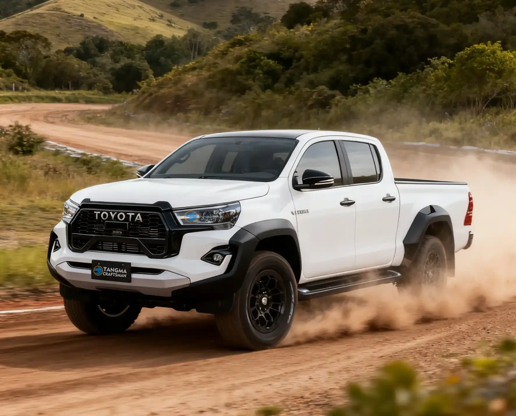 Toyota Hilux Revo Rocco Upgrade Kit | 2016-2020 Old to New GR Front Bumper Grille Body Kit Headlights Taillights