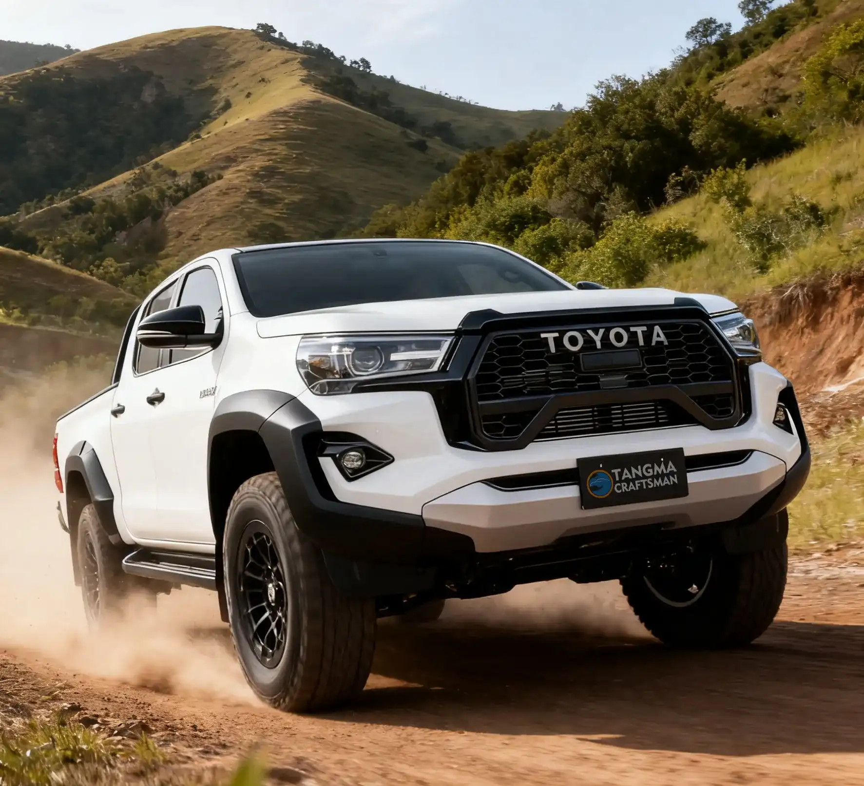 Toyota Hilux Revo Rocco Upgrade Kit | 2016-2020 Old to New GR Front Bumper Grille Body Kit Headlights Taillights