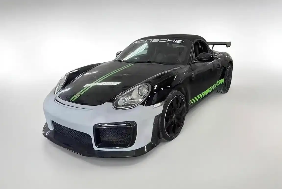 Porsche 987 old model upgrade 718 new model appearance kit, including front bumper assembly, rear spoiler, tailpipe, side air vents, perfect fit for 987 series models