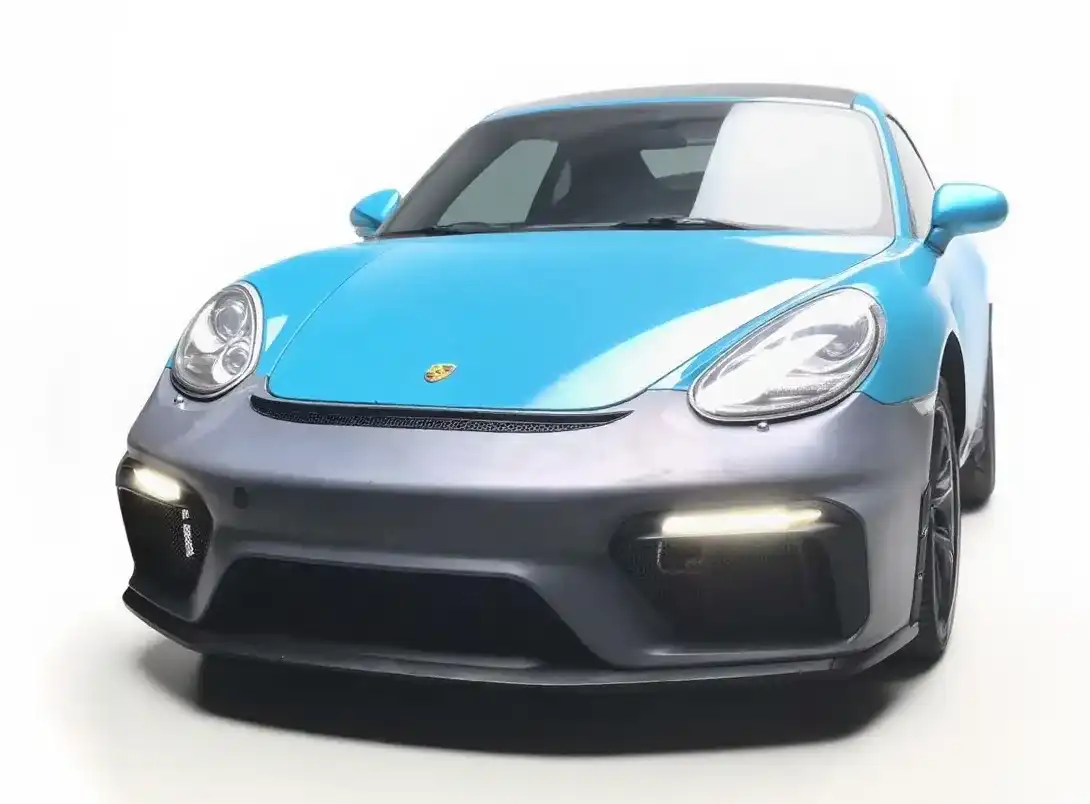 Porsche 987 old model upgrade 718 new model appearance kit, including front bumper assembly, rear spoiler, tailpipe, side air vents, perfect fit for 987 series models