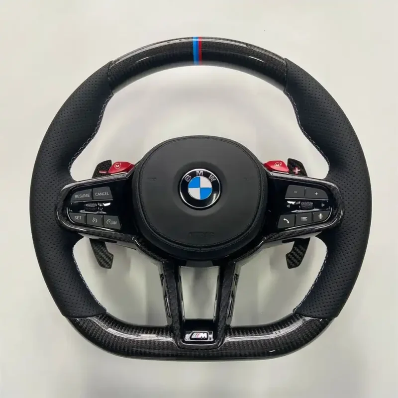 BMW Carbon Fiber Steering Wheel with Premium Leather Multifunctional