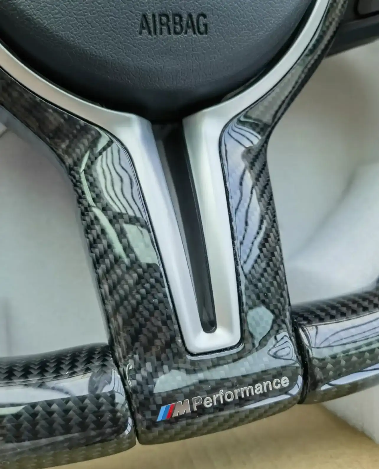 BMW Carbon Fiber Steering Wheel with Premium Leather Multifunctional 