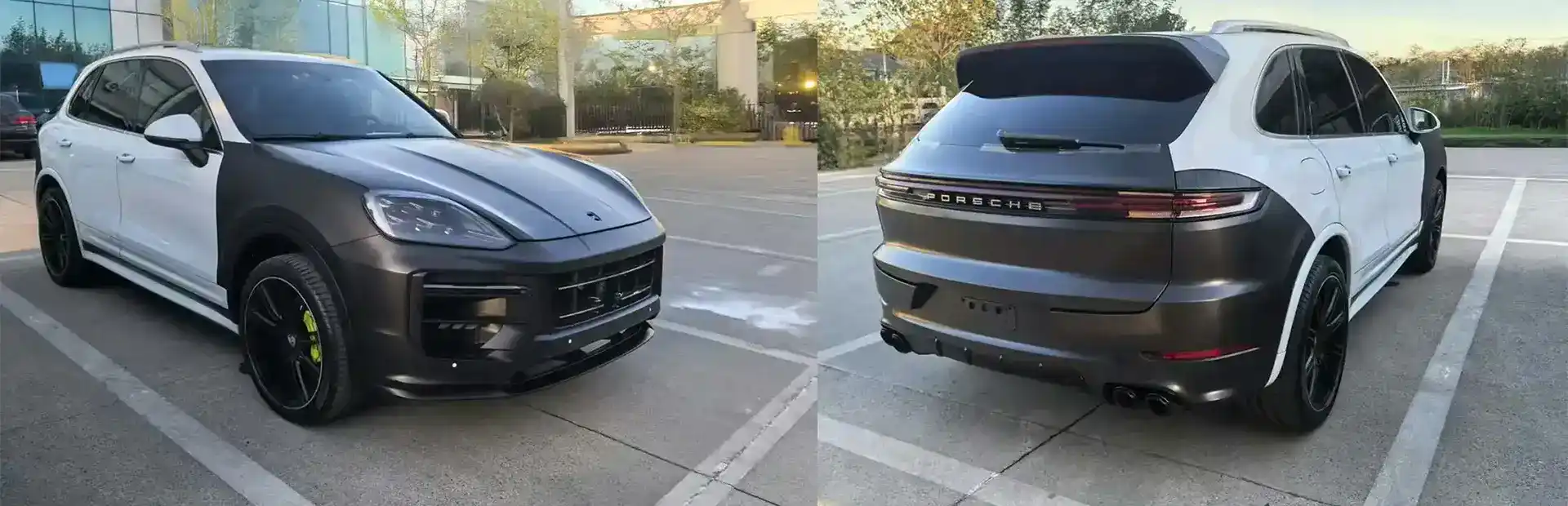 Porsche Cayenne old model to new model conversion with modern front and rear design