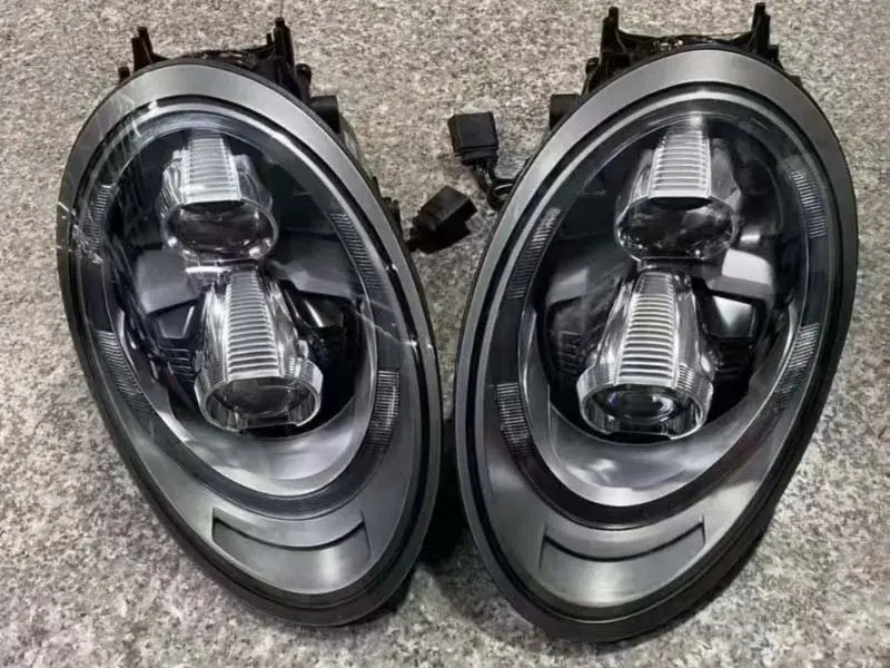 Porsche 911 991 PDLS Smoked LED Headlights with Modules and Wiring Harness Adaptive Upgrade