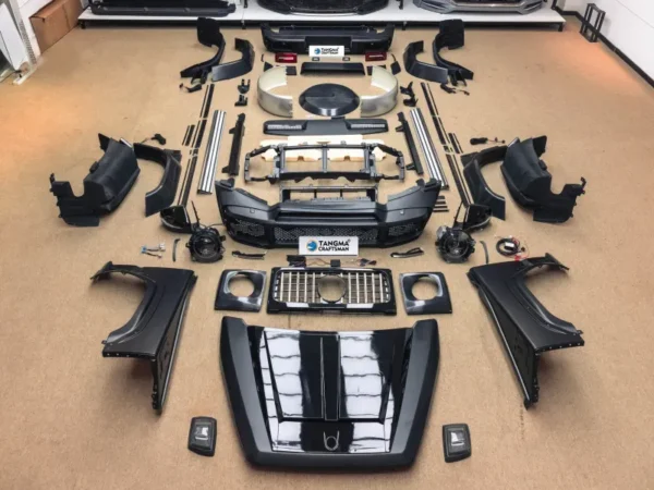Suzuki Jimny G63 style conversion kit parts laid out before installation