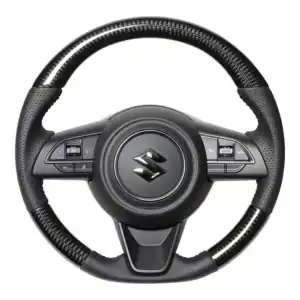 Suzuki Jimny custom carbon fiber steering wheel with leather grip