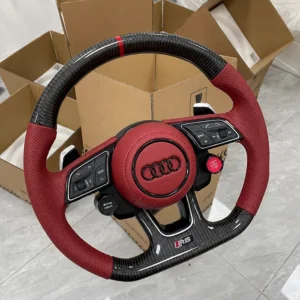 New Audi RS Carbon Fiber Sport Steering Wheel for A3 A4L A5 A6L A7 A8L Q3 Q5 Q7 Q8 TT Models