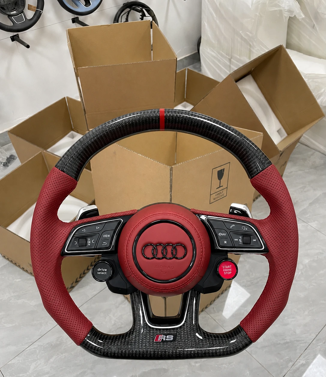 Audi RS Carbon Fiber Sports Steering Wheel