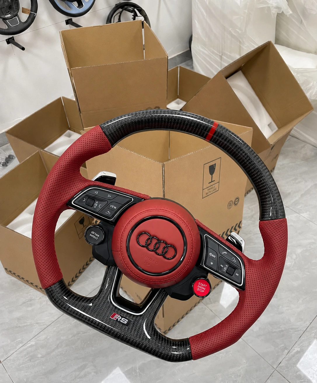 Audi RS Carbon Fiber Sports Steering Wheel