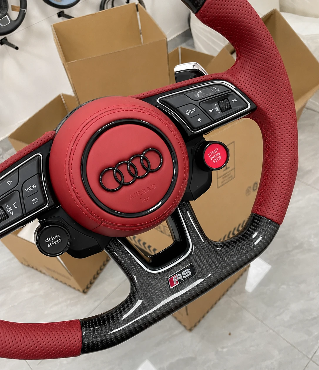 Audi RS Carbon Fiber Sports Steering Wheel