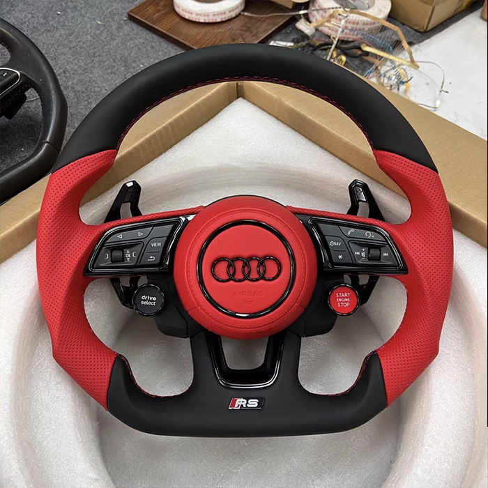 New Audi RS Carbon Fiber Sport Steering Wheel for A3 A4L A5 A6L A7 A8L Q3 Q5 Q7 Q8 TT Models