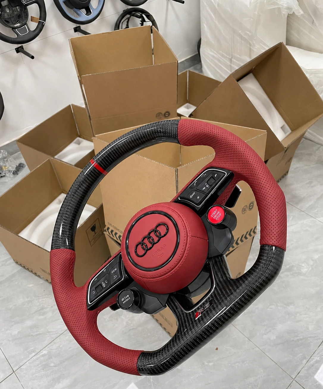 Audi RS Carbon Fiber Sports Steering Wheel
