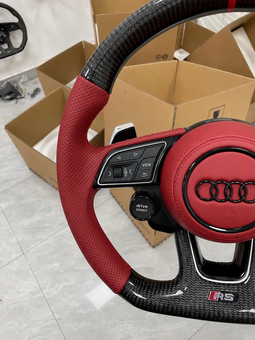 Audi RS Carbon Fiber Sports Steering Wheel