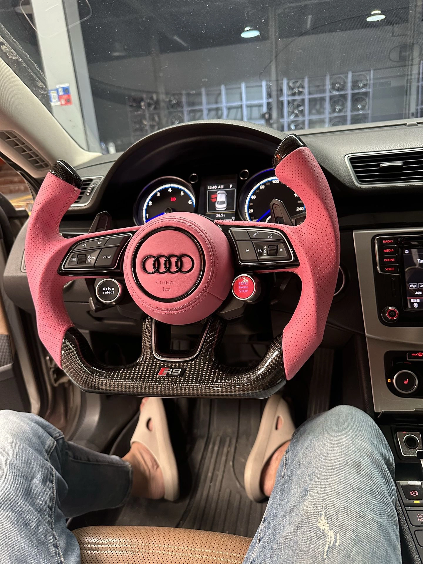 Audi carbon fiber steering wheel